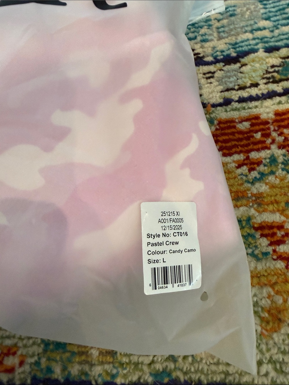 Relaxed Pink Camo Crewneck Sweatshirt - Picture 5 of 8